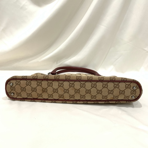 enjoyingthehunt - For fix payment - Gucci Brown Red GG Canvas Tote Sku#84019 - Picture 5 of 12